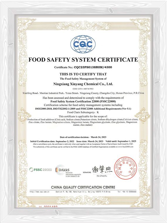 Food Safety System Certification 22000