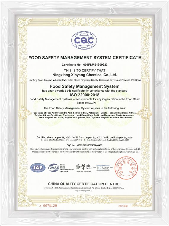 Food Safety System Certification